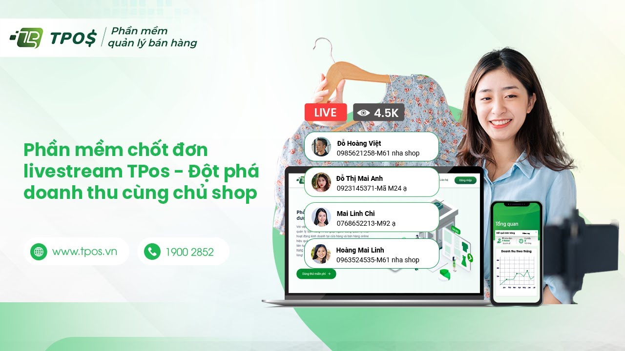 Phần mềm chuyên cho nhà bán hàng qua livestream TPOS