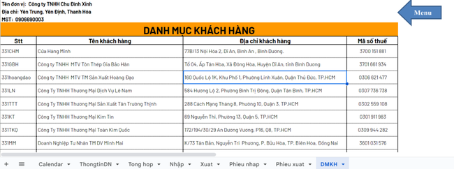 quản lý bán hàng bằng Excel