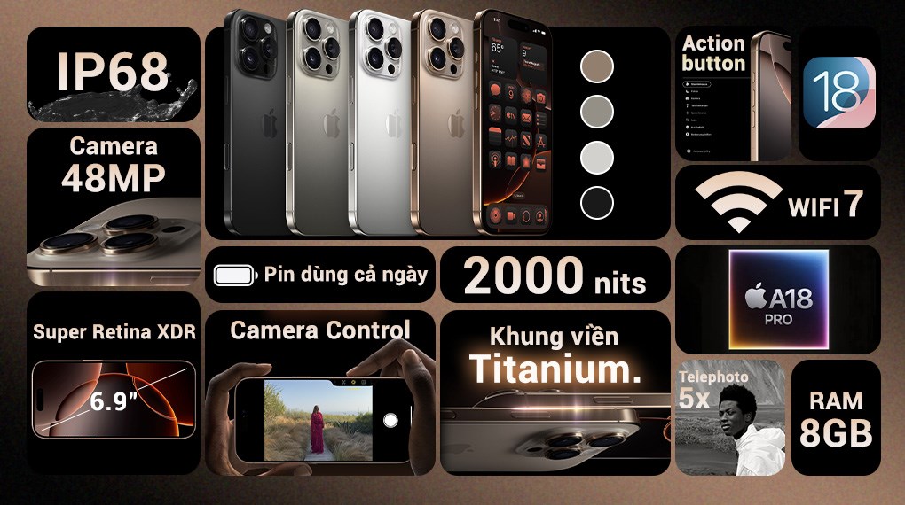 giá iphone 16 pro max tại Việt Nam
