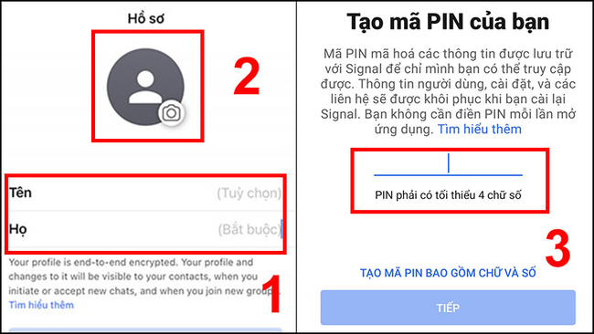 ứng dụng nhắn tin Signal Chat