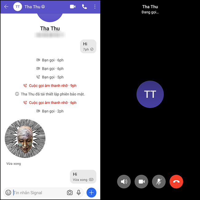 ứng dụng nhắn tin Signal Chat