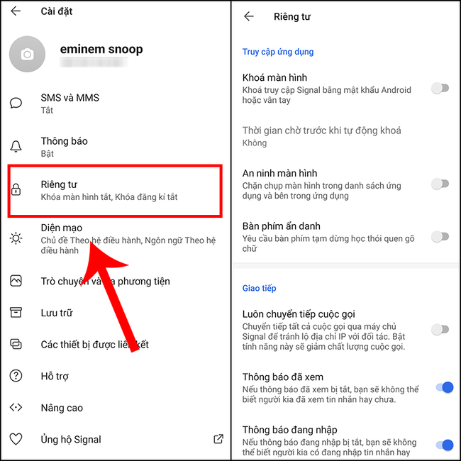 ứng dụng Signal Chat