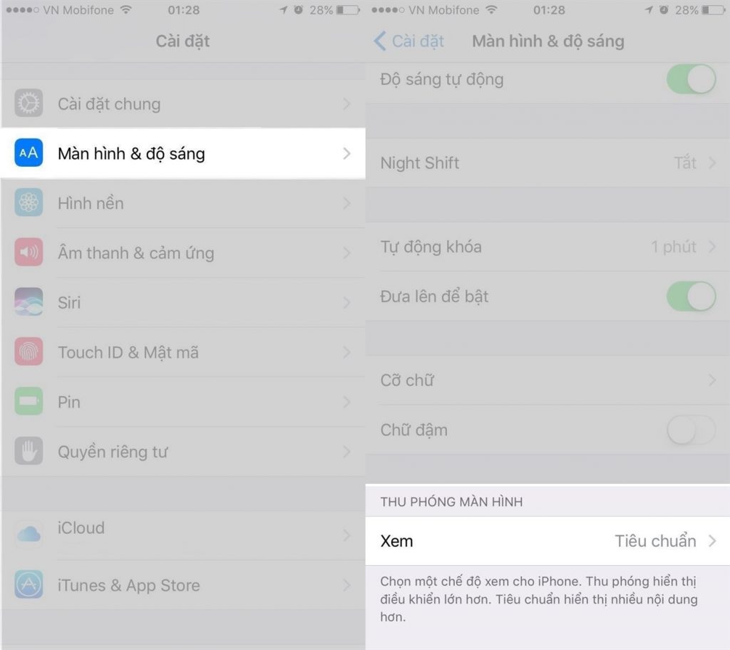 cách thu nhỏ màn hình iphone khi bị phóng to