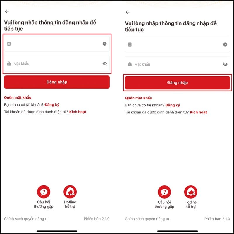 vnied không vào được