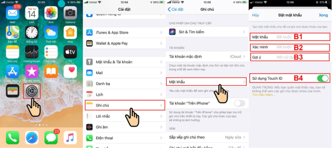 Cách khoá ghi chú trên iPhone an toàn