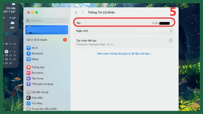 đổi tên cho iCloud