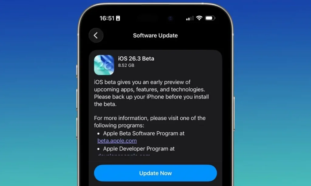 ios 26.3 beta