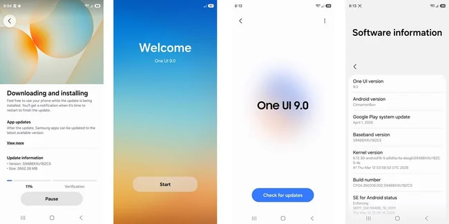 giao diện one ui 9