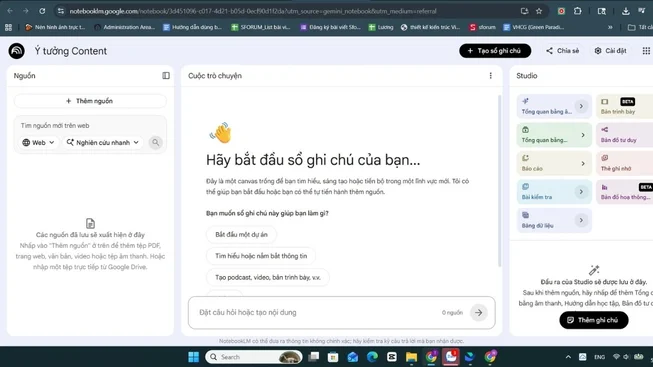 sử dụng NotebookLM