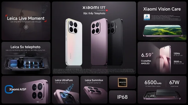 Xiaomi 17T Series ra mắt