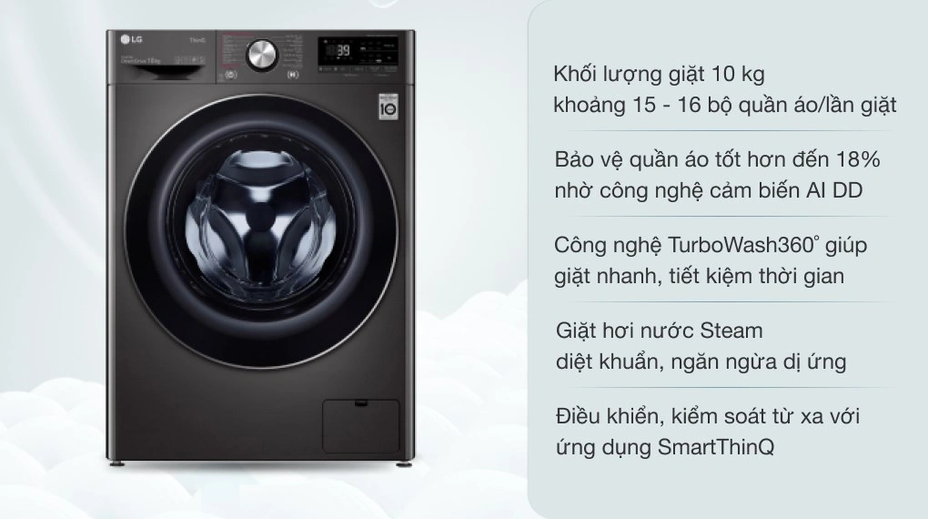 máy giặt sấy khô không cần phơi